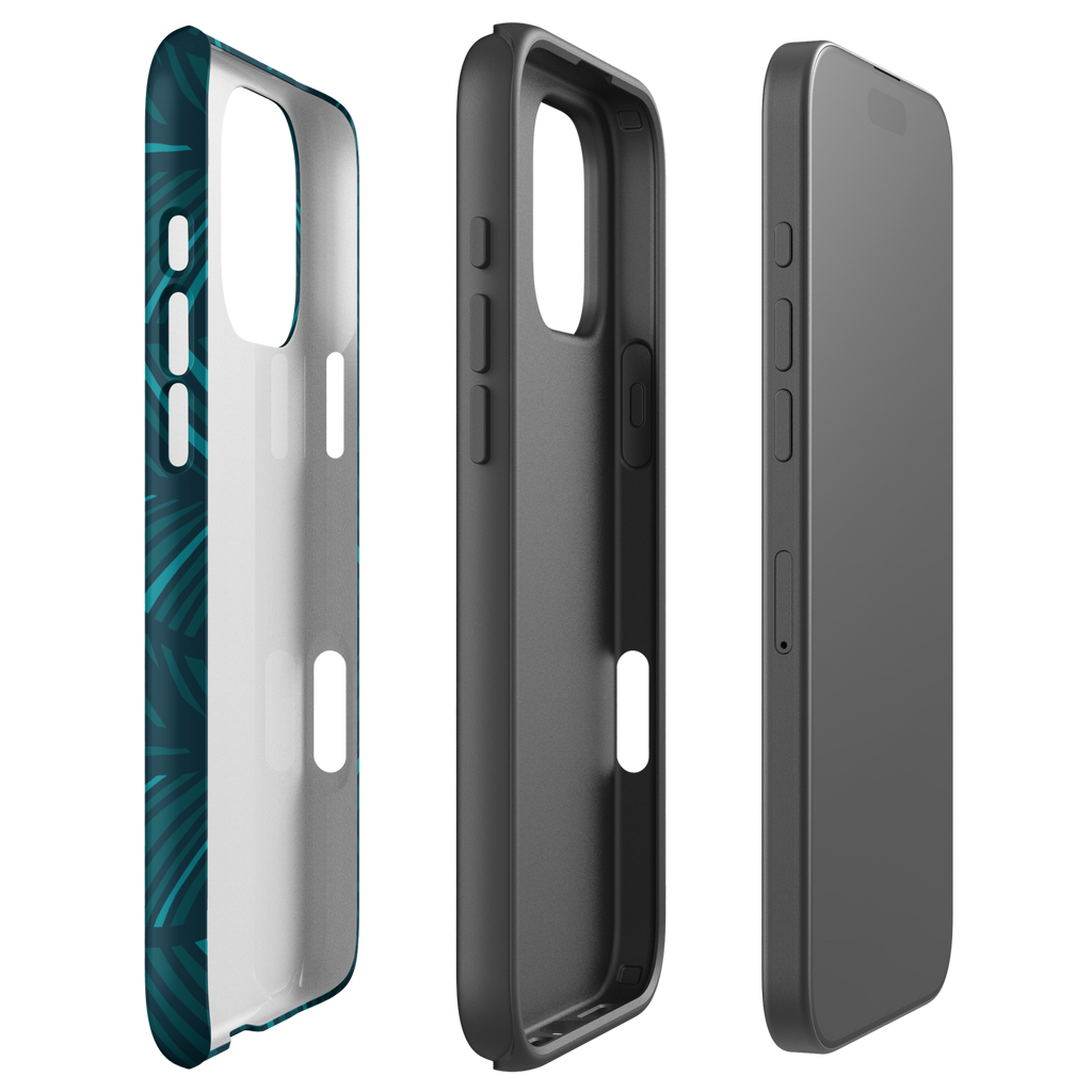 Come Run With Jesus Neon Blue iPhone® Tough Case