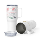 Fruitful Hands: Proverbs 31:31 Travel Mug With Handle (25 oz / 40 oz)