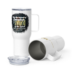 Sword & Salvation: Ephesians 6:17 Travel Mug With Handle (25 oz / 40 oz)