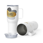 Empowered by Christ: Philippians 4:13 Travel Mug With Handle (25 oz / 40 oz)