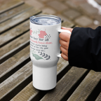 Fruitful Hands: Proverbs 31:31 Travel Mug With Handle (25 oz / 40 oz)