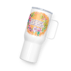 Grace & Peace Blooms: 2 Corinthians 1:2 Travel Mug With Handle (25 oz / 40 oz)
