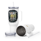 Sword & Salvation: Ephesians 6:17 Travel Mug With Handle (25 oz / 40 oz)