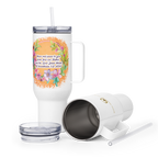 Grace & Peace Blooms: 2 Corinthians 1:2 Travel Mug With Handle (25 oz / 40 oz)