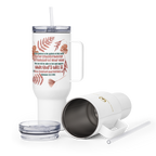 Renewed By The Spirit: Romans 12:2 Travel Mug With Handle (25 oz / 40 oz)