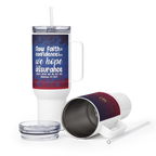 Faith & Hope: Hebrews 11:1 Travel Mug With Handle (25 oz / 40 oz)