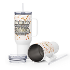 Childlike Faith: Matthew 18:3 Travel Mug With Handle (25 oz / 40 oz)