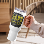 Be Strong & Courageous: Joshua 1:9 Travel Mug With Handle (25 oz / 40 oz)