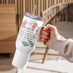 Fruitful Hands: Proverbs 31:31 Travel Mug With Handle (25 oz / 40 oz)
