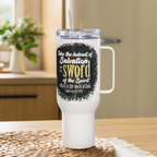 Sword & Salvation: Ephesians 6:17 Travel Mug With Handle (25 oz / 40 oz)