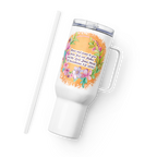 Grace & Peace Blooms: 2 Corinthians 1:2 Travel Mug With Handle (25 oz / 40 oz)