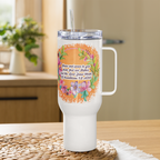 Grace & Peace Blooms: 2 Corinthians 1:2 Travel Mug With Handle (25 oz / 40 oz)
