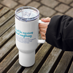 Prayer & Gratitude: Philippians 4:6 Travel Mug With Handle (25 oz / 40 oz)