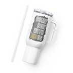 Come Run With Jesus Gold Travel Mug With Handle (25 oz / 40 oz)