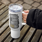 Come Run With Jesus Gold Travel Mug With Handle (25 oz / 40 oz)