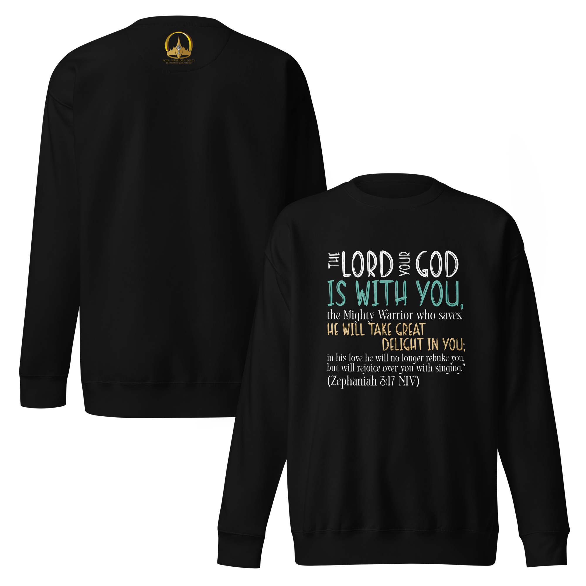 Rejoice in His Love: Zephaniah 3:17 Unisex Premium Sweatshirt