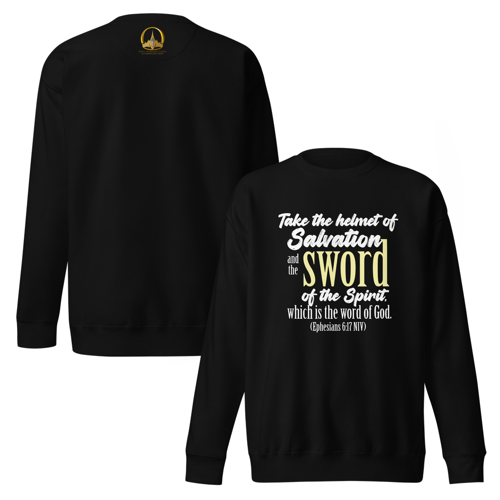 Sword & Salvation: Ephesians 6:17 Unisex Premium Sweatshirt