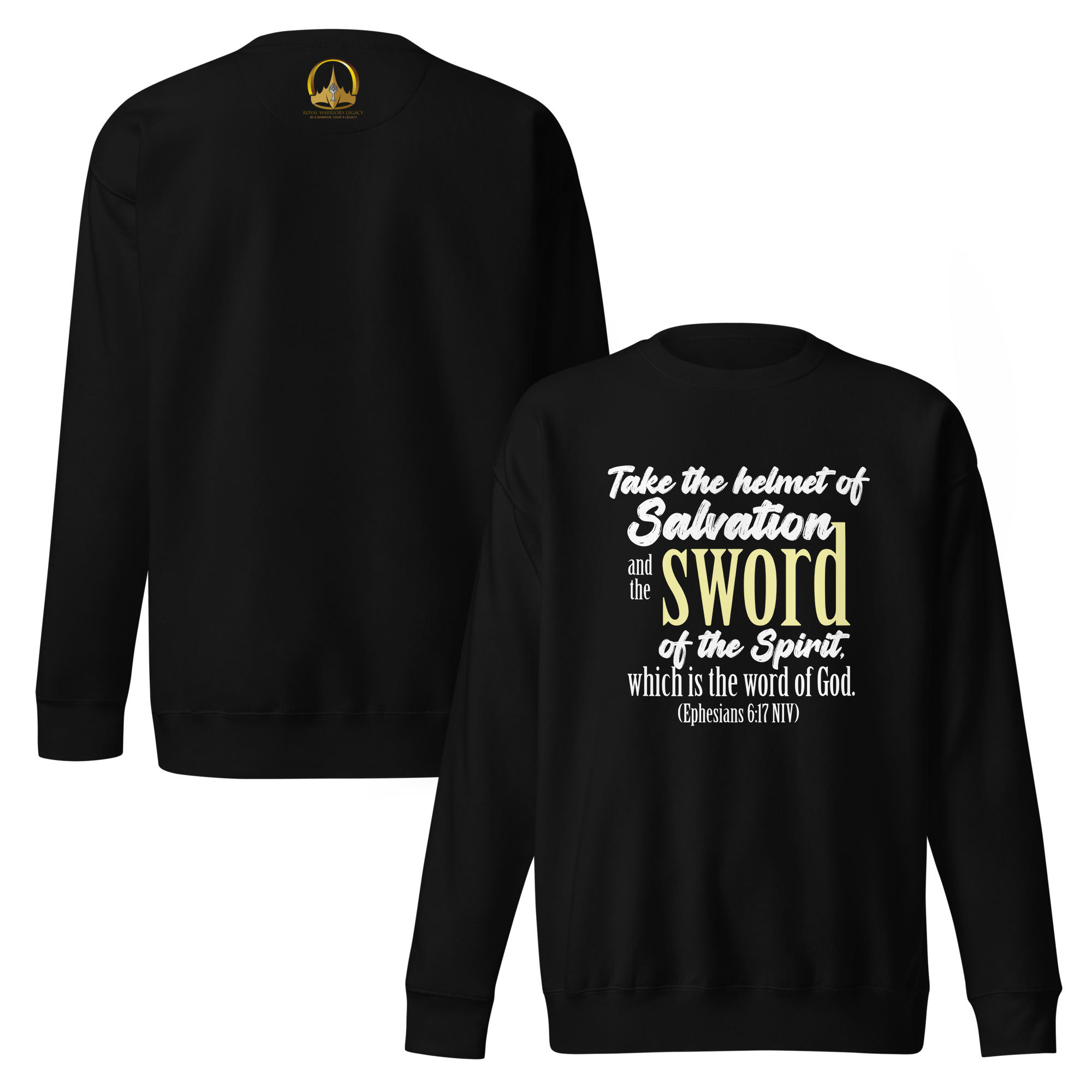 Sword & Salvation: Ephesians 6:17 Unisex Premium Sweatshirt