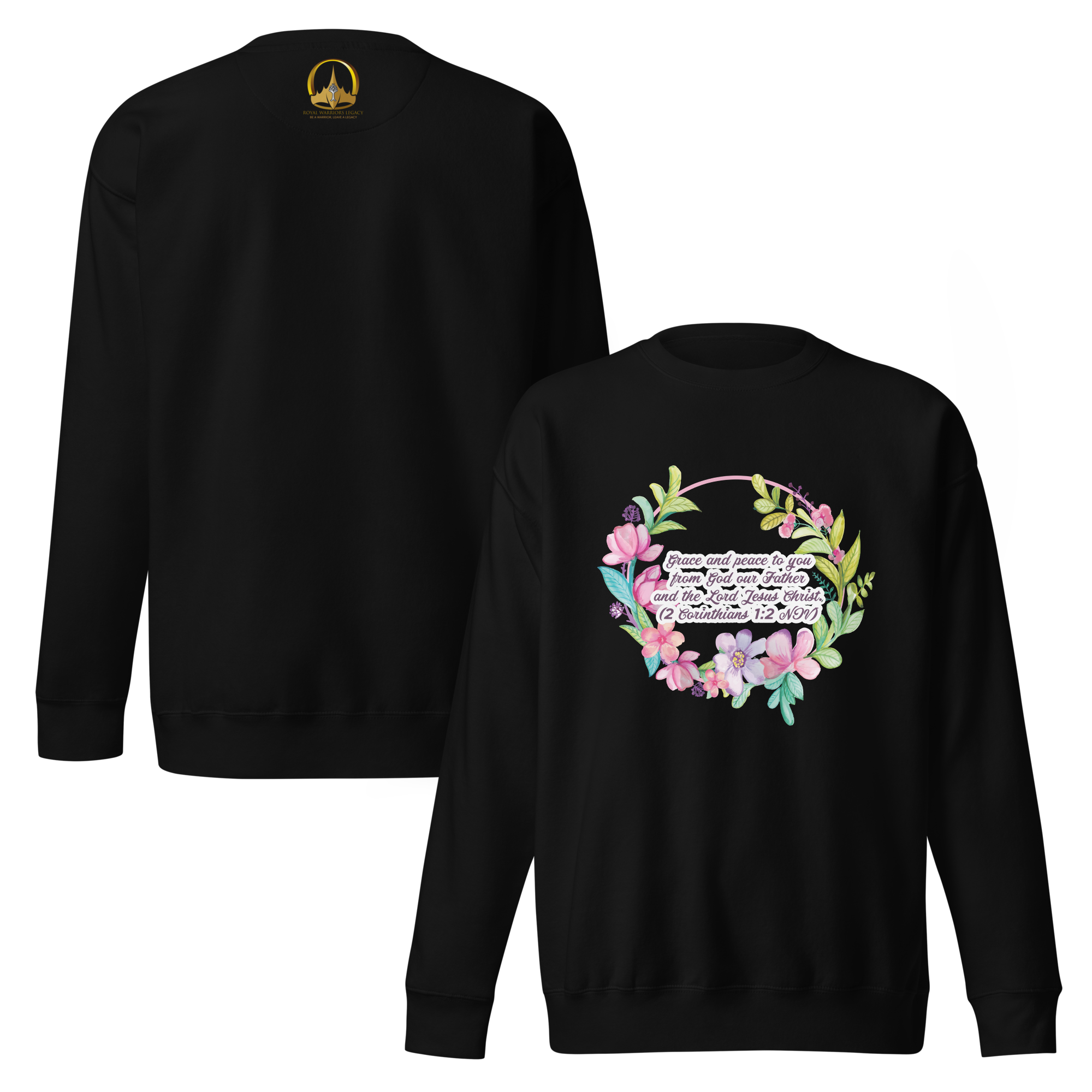 Grace & Peace Blooms: 2 Corinthians 1:2 Unisex Premium Sweatshirt