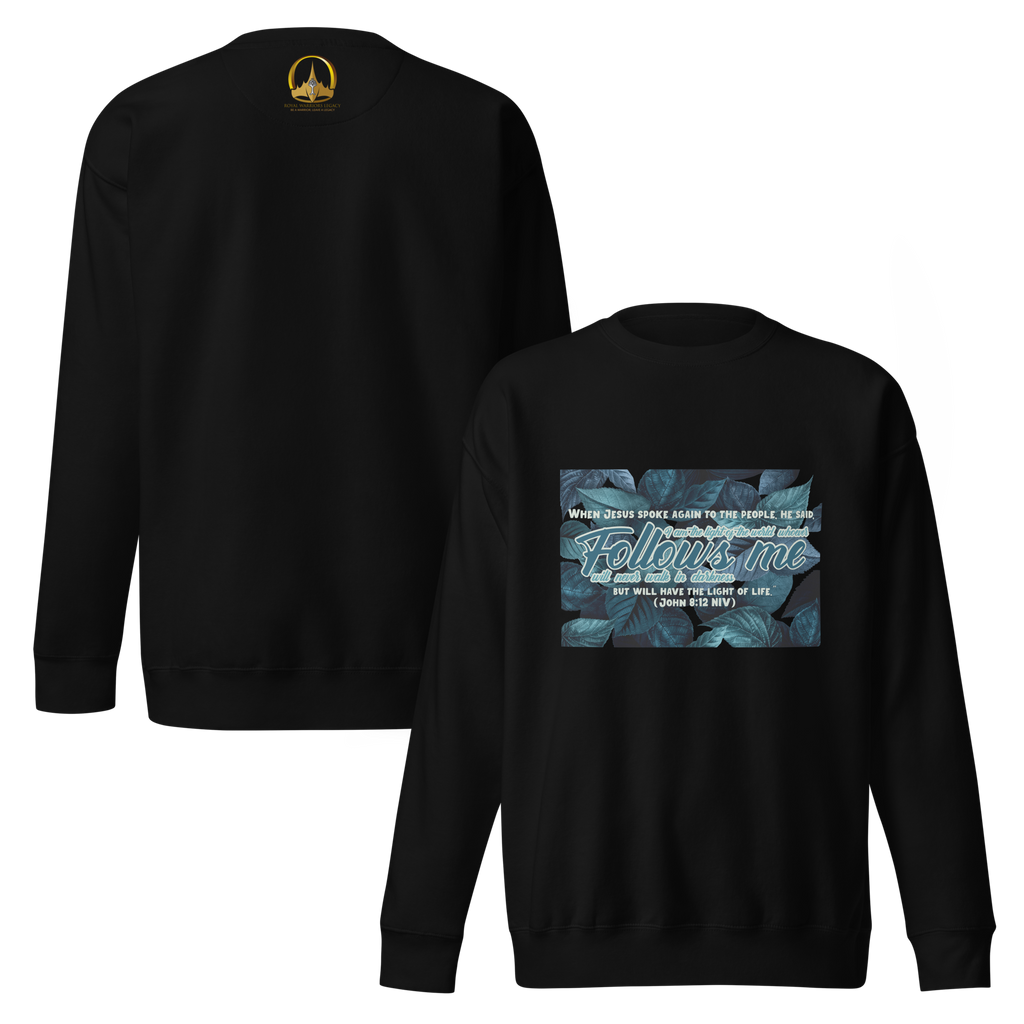 Light Of The World: John 8:12 Unisex Premium Sweatshirt
