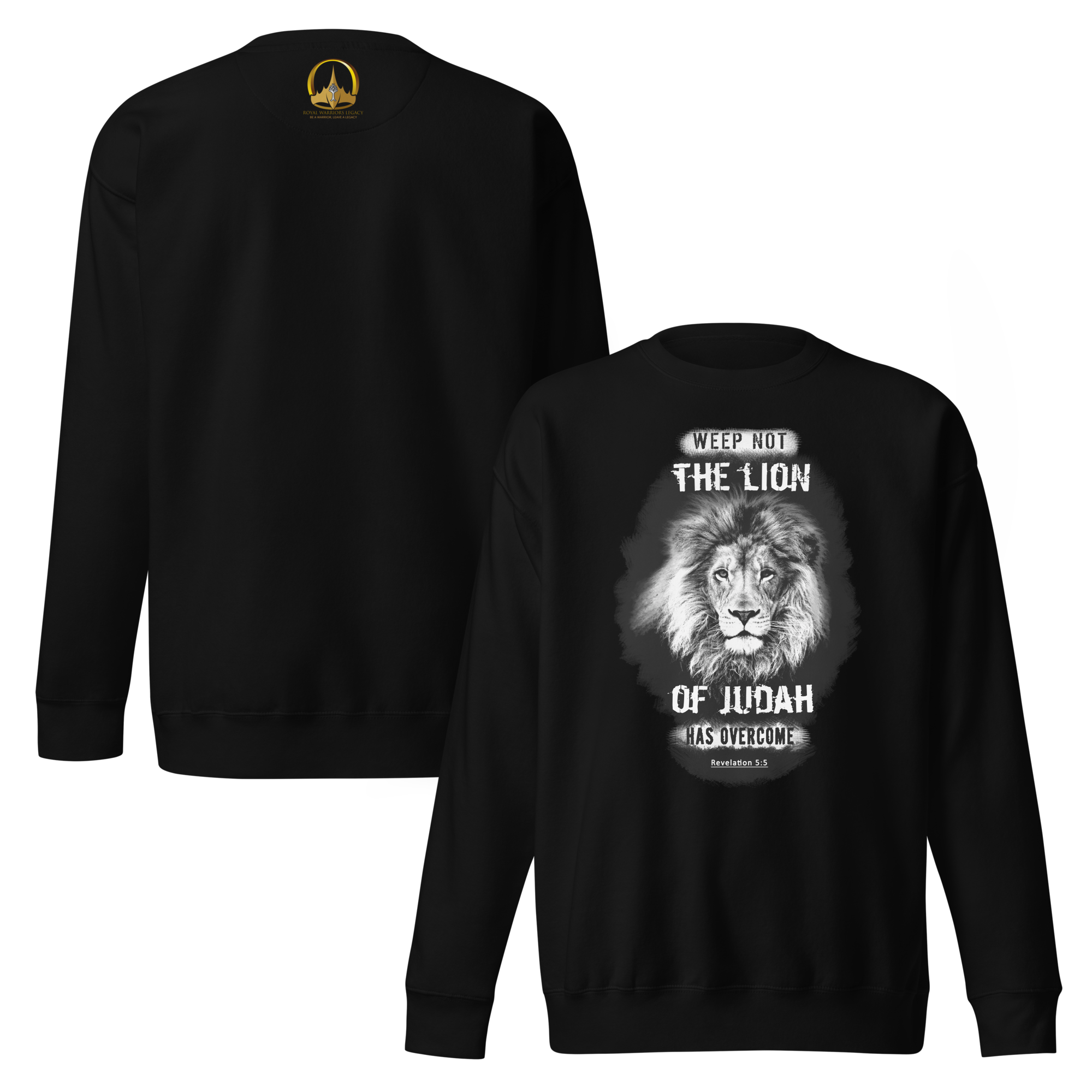 The Lion of Judah: Revelation 5:5 Unisex Premium Sweatshirt