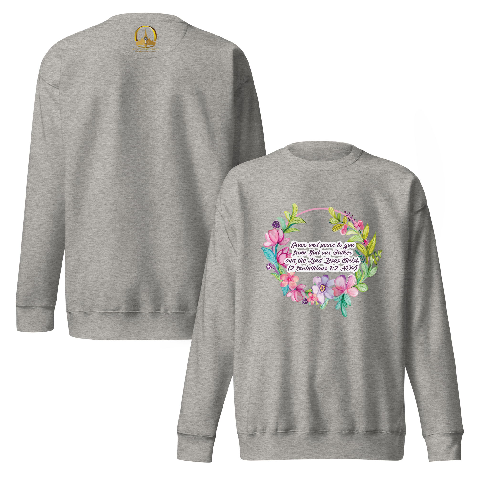 Grace & Peace Blooms: 2 Corinthians 1:2 Unisex Premium Sweatshirt