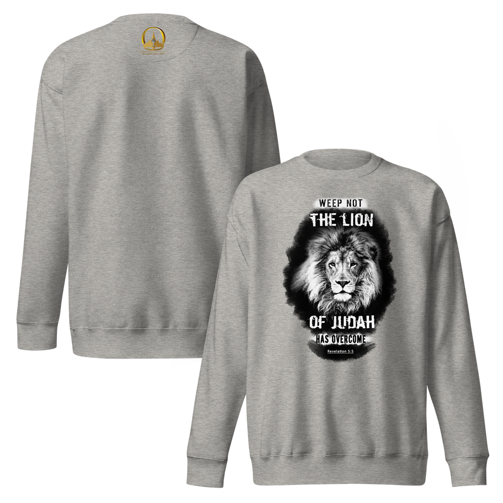 The Lion of Judah: Revelation 5:5 Unisex Premium Sweatshirt