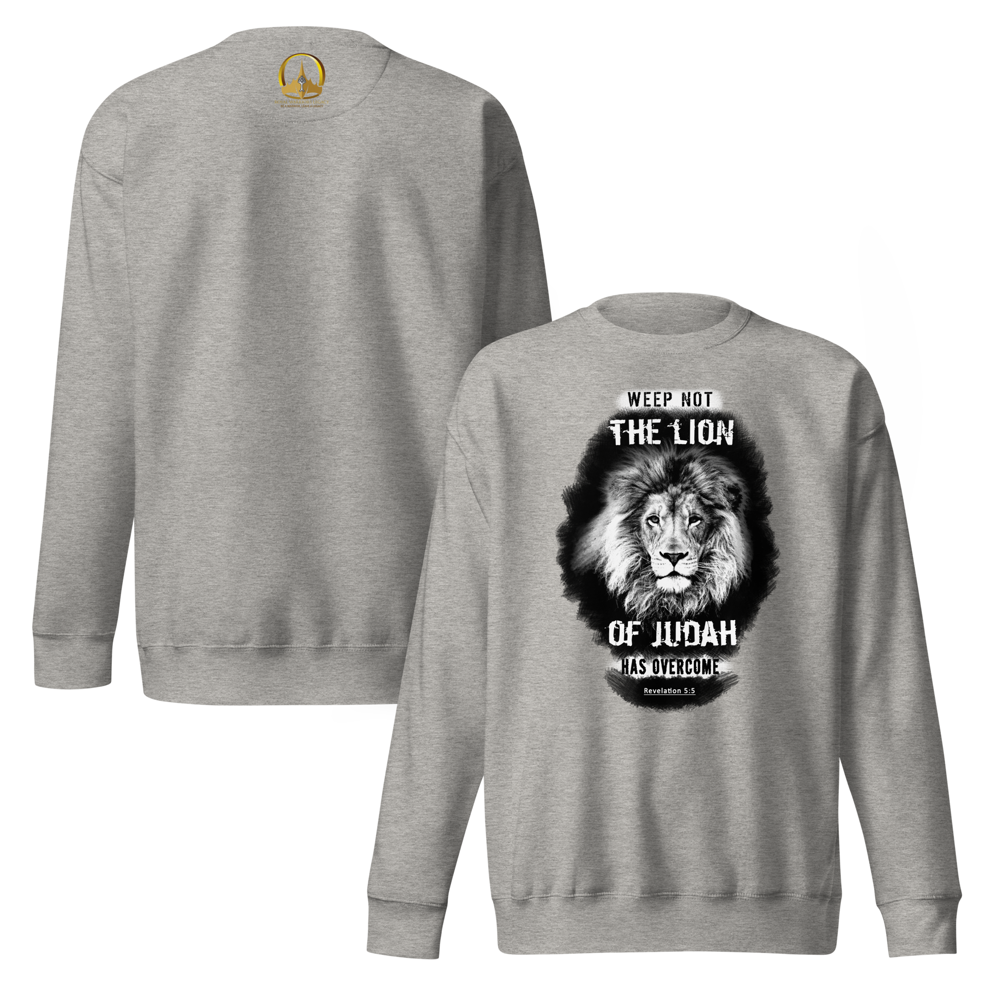 The Lion of Judah: Revelation 5:5 Unisex Premium Sweatshirt