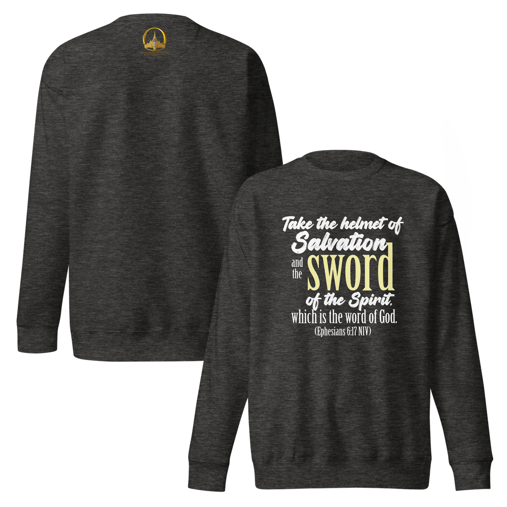 Sword & Salvation: Ephesians 6:17 Unisex Premium Sweatshirt