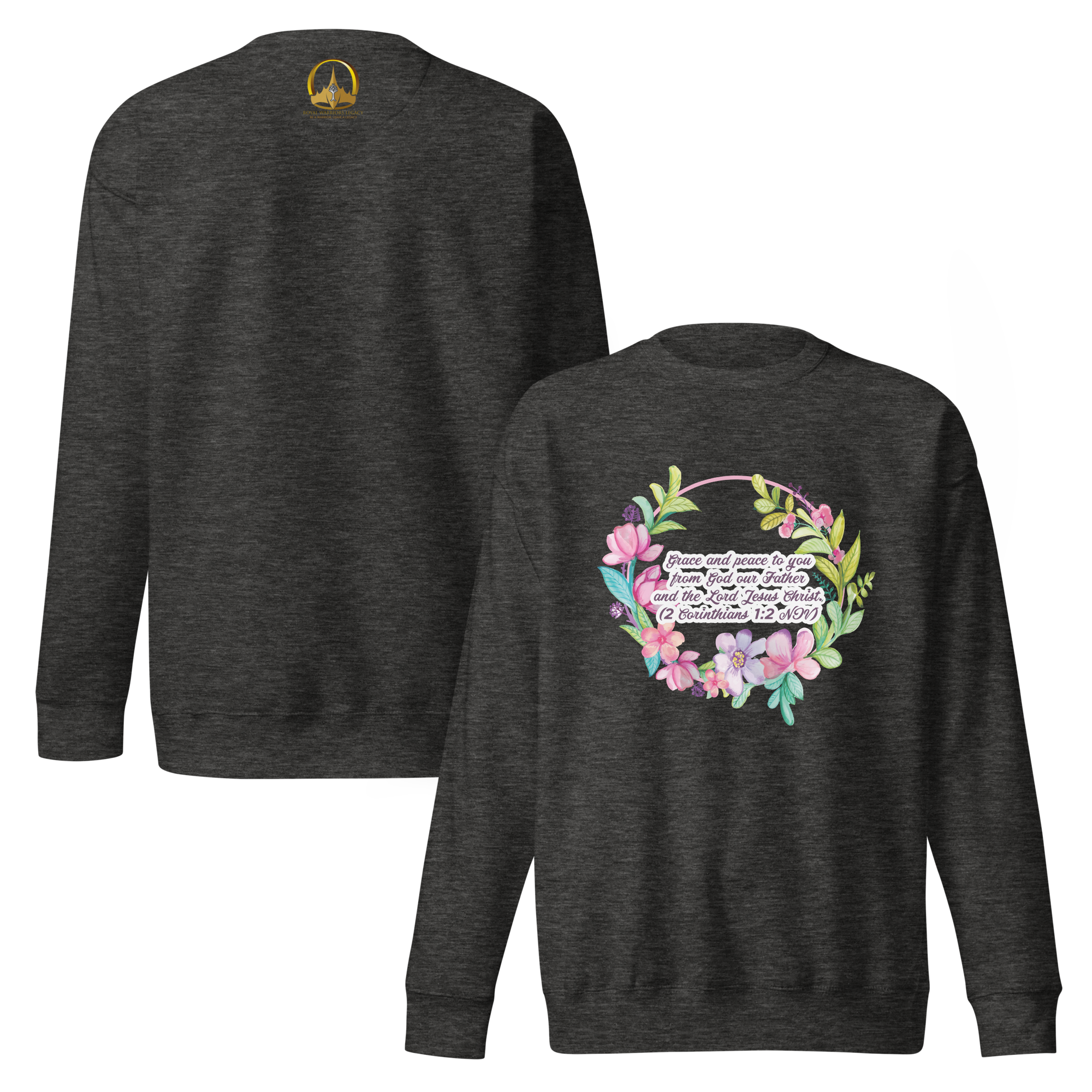 Grace & Peace Blooms: 2 Corinthians 1:2 Unisex Premium Sweatshirt