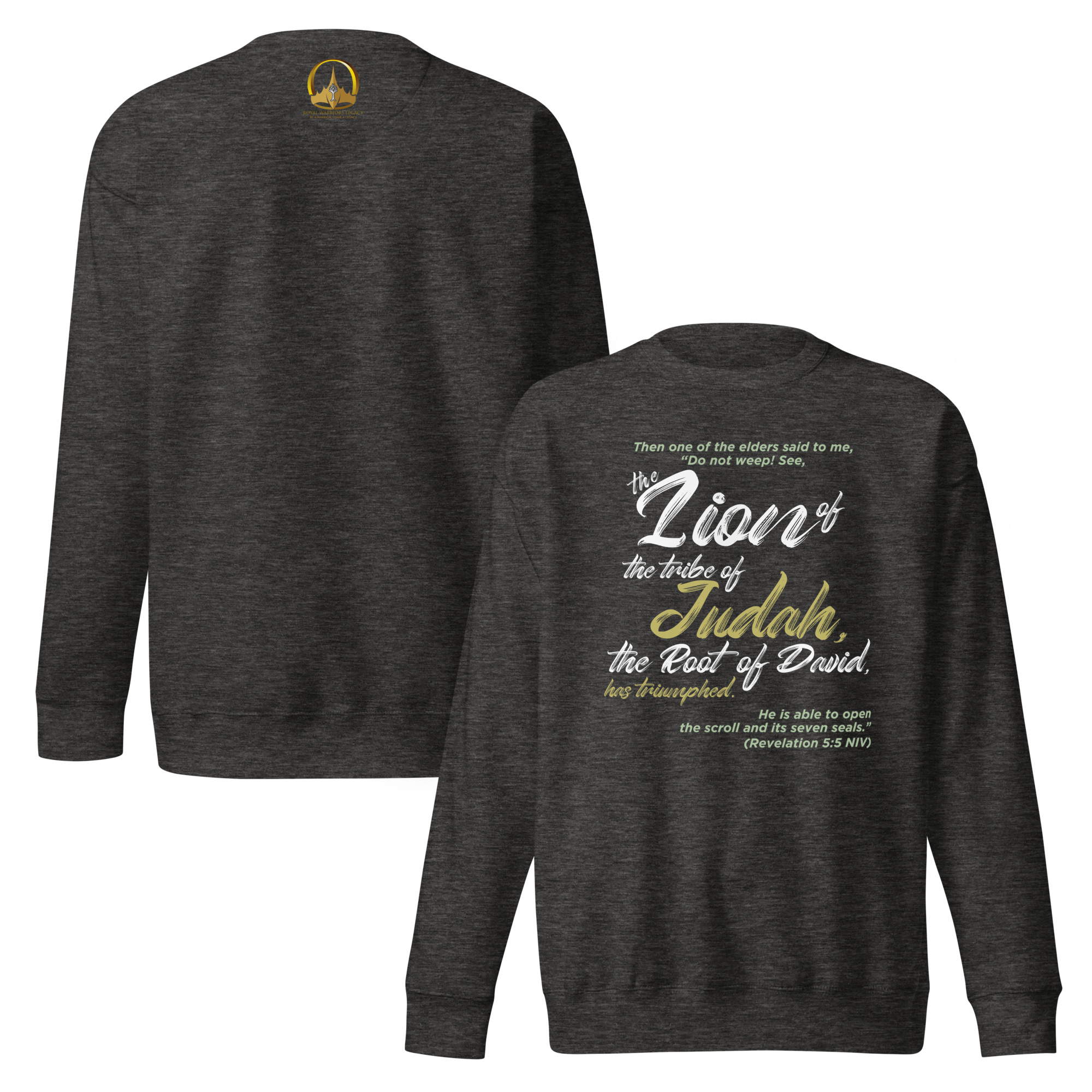 Lion of Judah & Root of David: Revelation 5:5 Unisex Premium Sweatshirt
