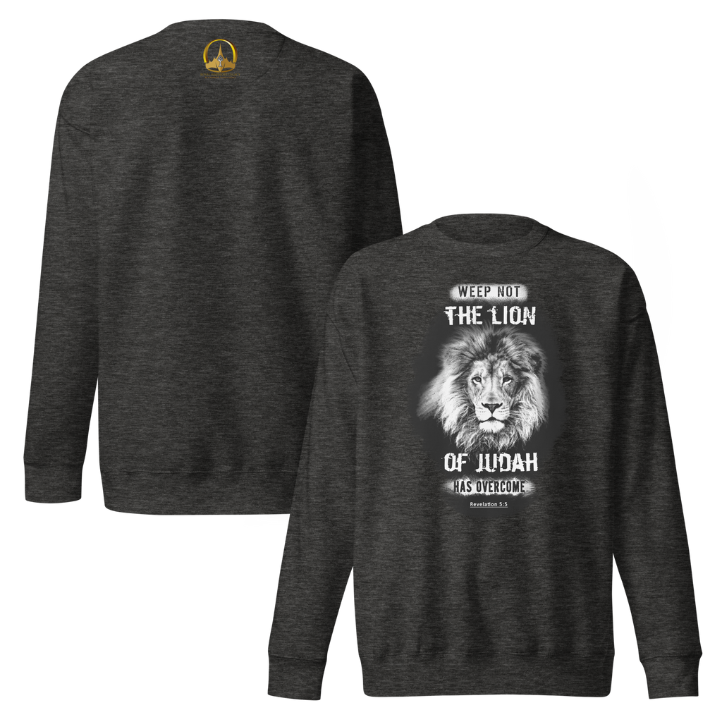 The Lion of Judah: Revelation 5:5 Unisex Premium Sweatshirt