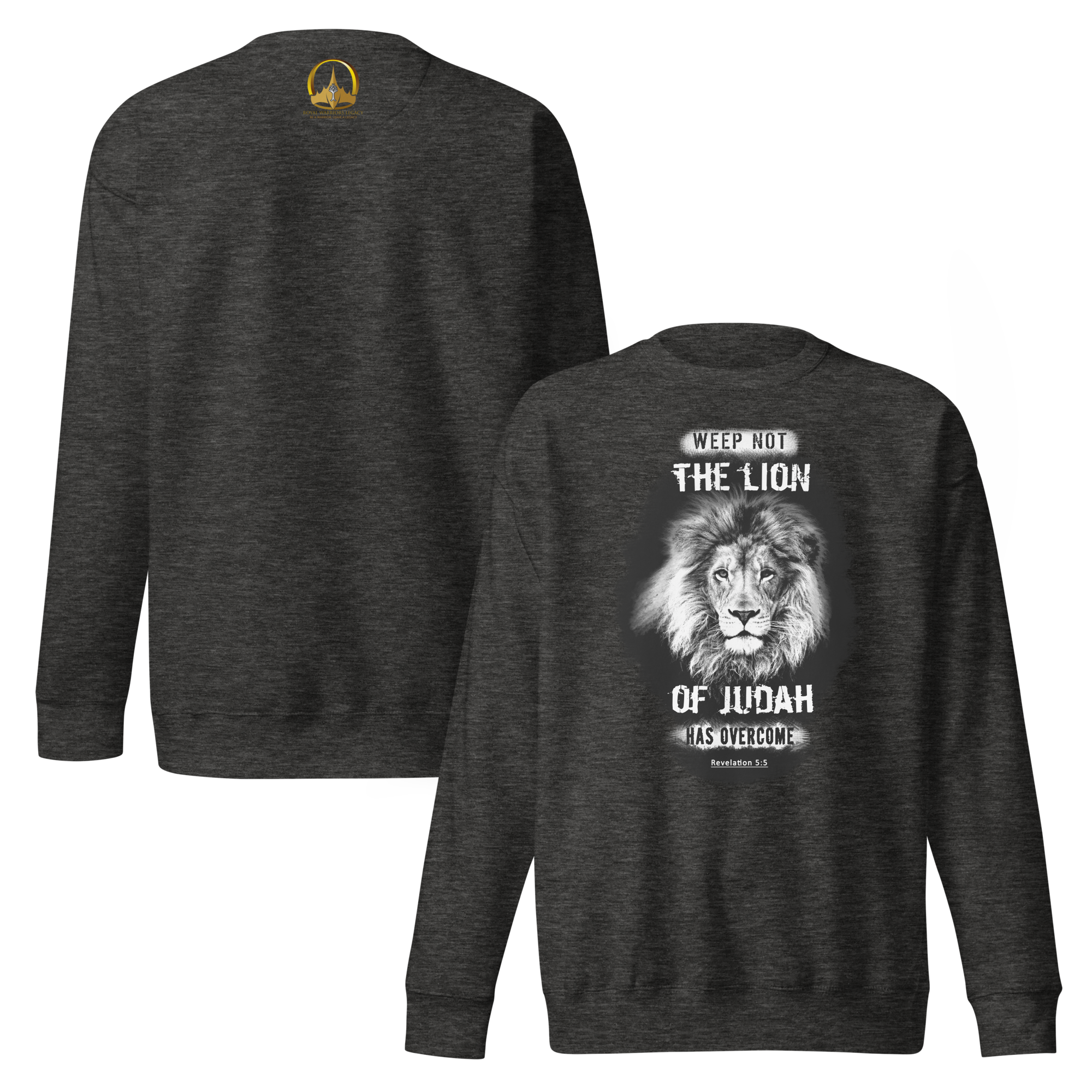 The Lion of Judah: Revelation 5:5 Unisex Premium Sweatshirt