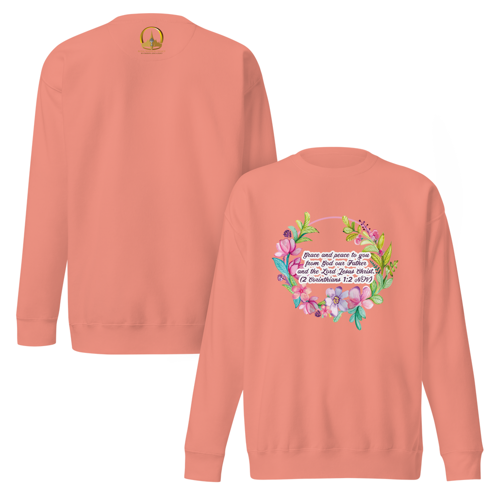 Grace & Peace Blooms: 2 Corinthians 1:2 Unisex Premium Sweatshirt