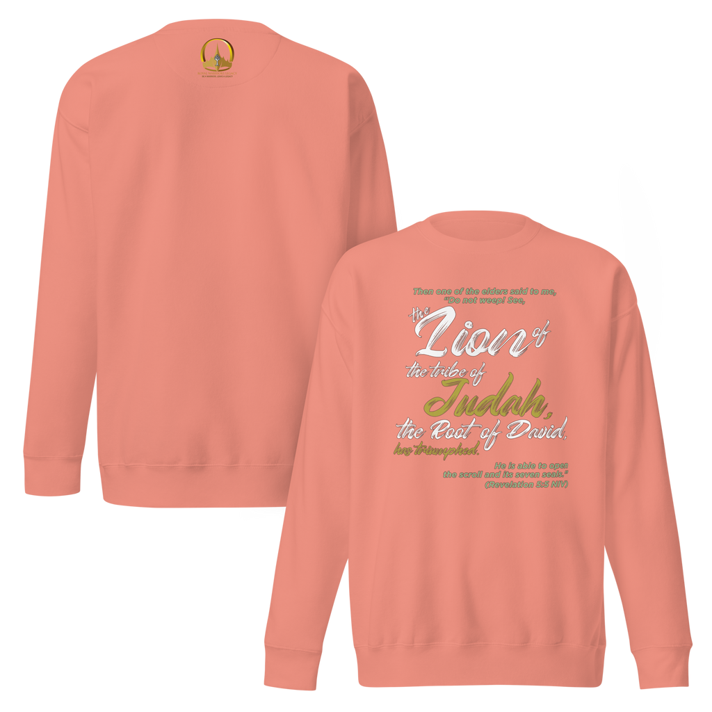 Lion of Judah & Root of David: Revelation 5:5 Unisex Premium Sweatshirt