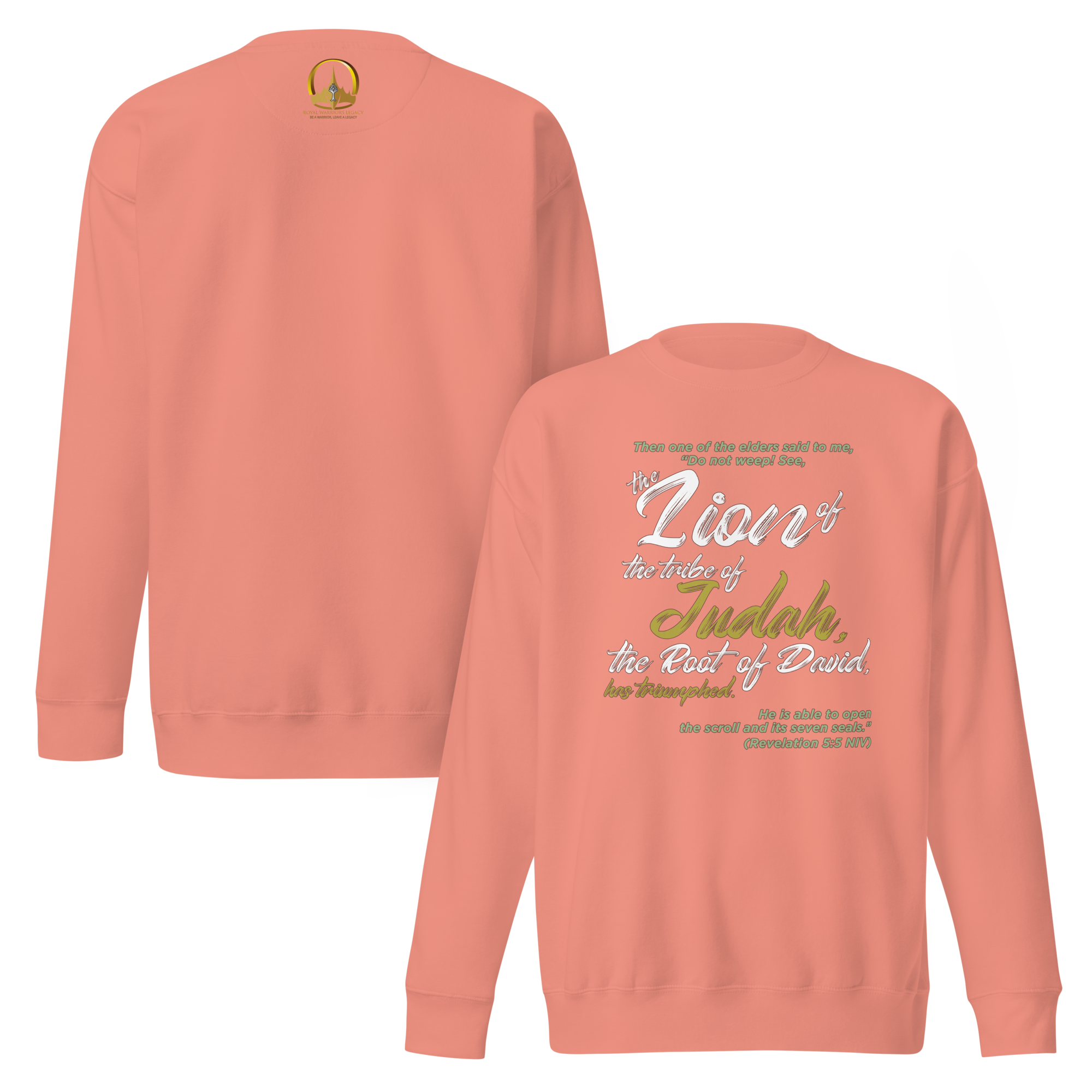 Lion of Judah & Root of David: Revelation 5:5 Unisex Premium Sweatshirt