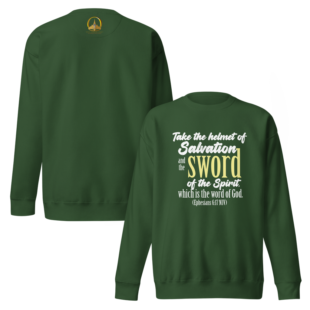 Sword & Salvation: Ephesians 6:17 Unisex Premium Sweatshirt