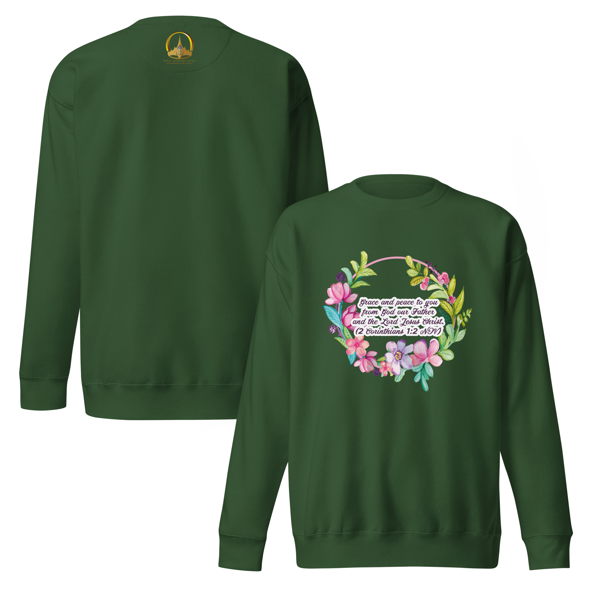 Grace & Peace Blooms: 2 Corinthians 1:2 Unisex Premium Sweatshirt
