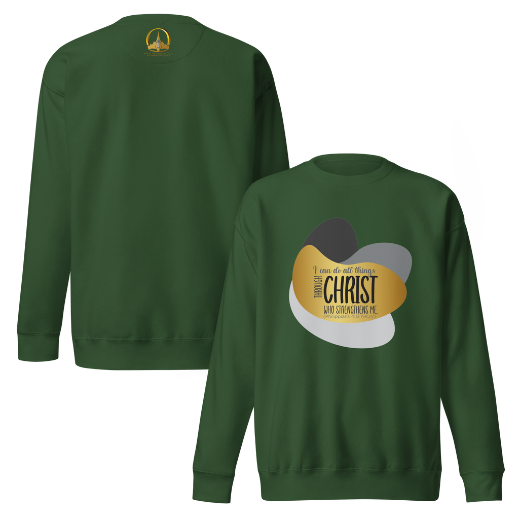 Empowered by Christ: Philippians 4:13 Unisex Premium Sweatshirt