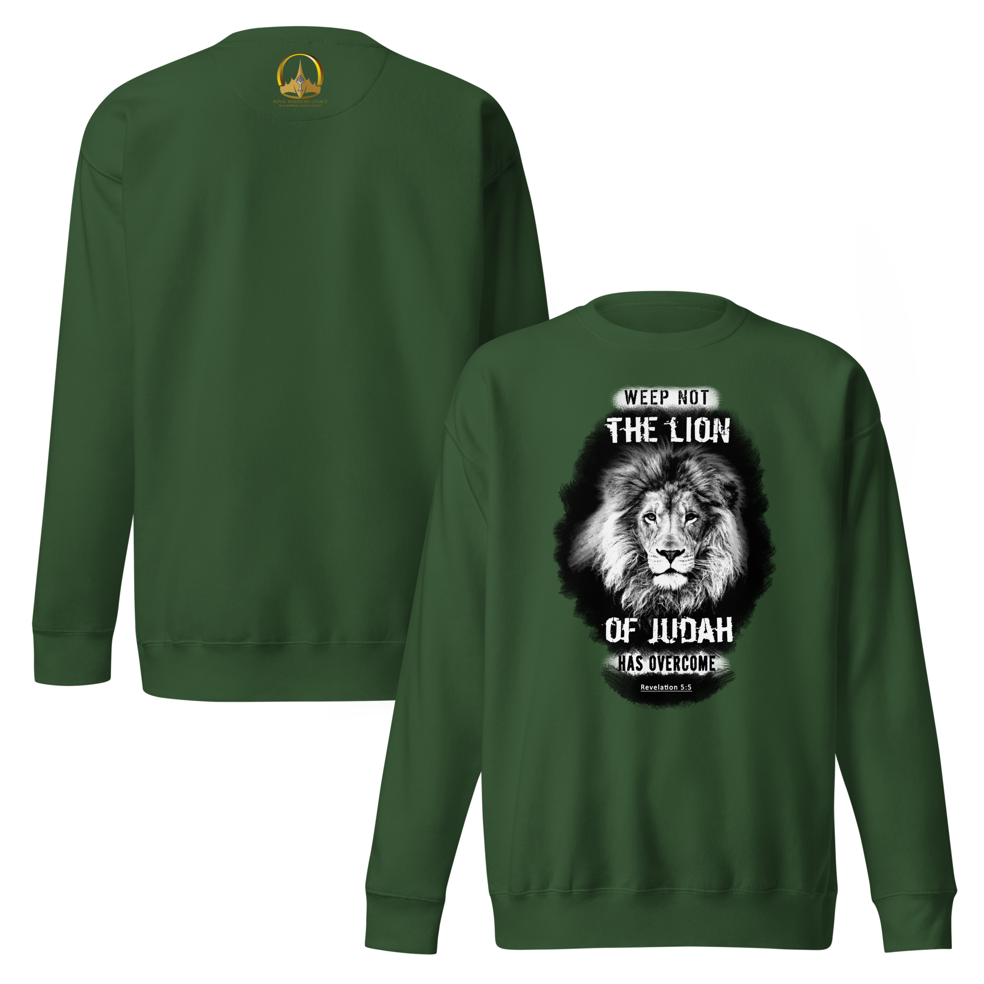 The Lion of Judah: Revelation 5:5 Unisex Premium Sweatshirt