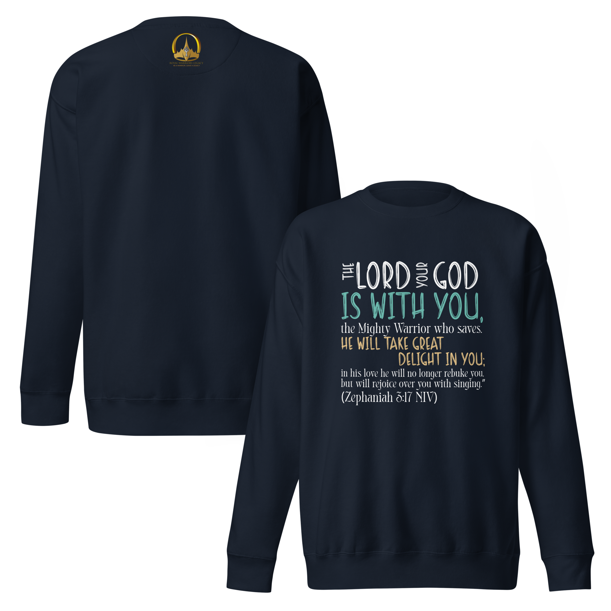 Rejoice in His Love: Zephaniah 3:17 Unisex Premium Sweatshirt