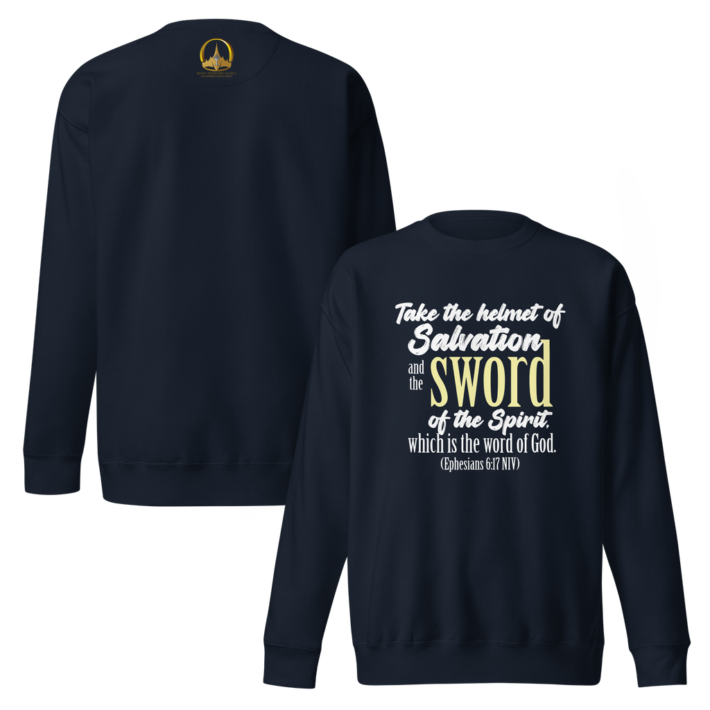 Sword & Salvation: Ephesians 6:17 Unisex Premium Sweatshirt