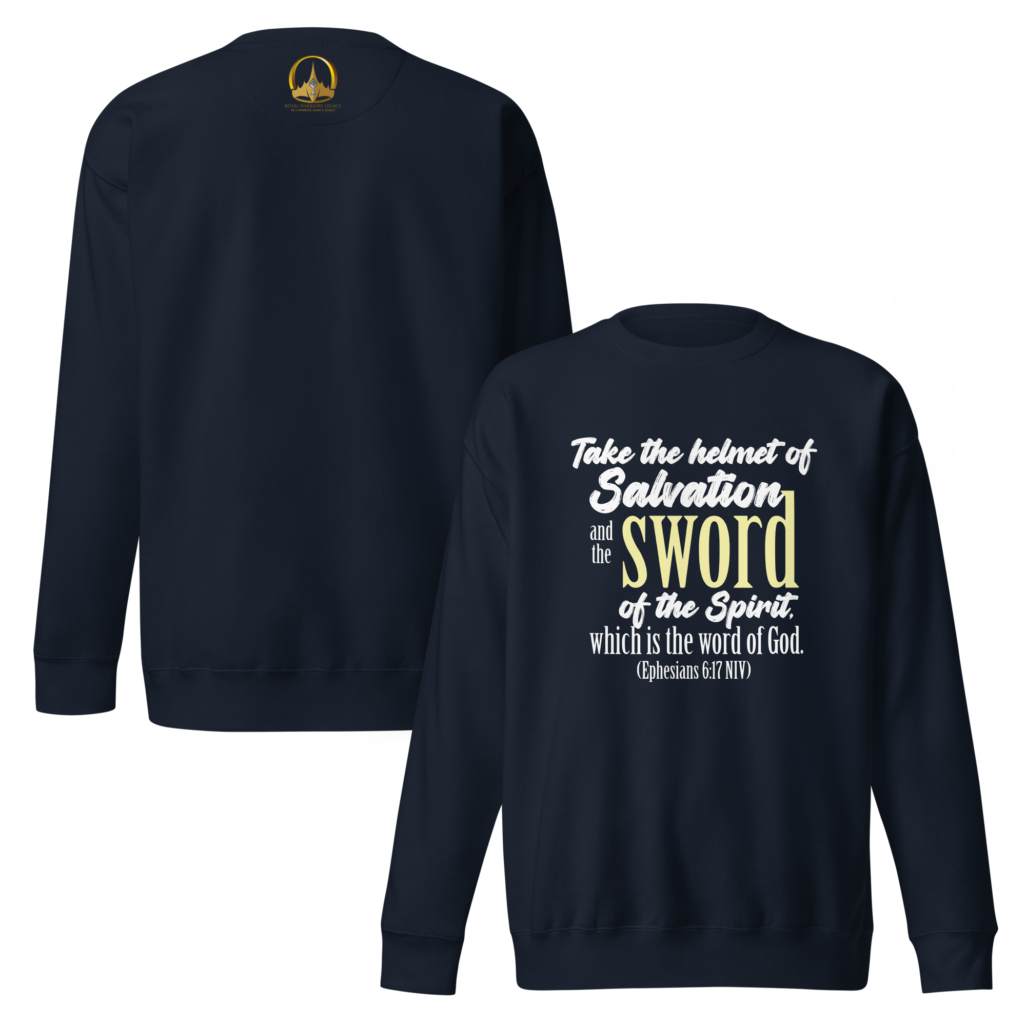 Sword & Salvation: Ephesians 6:17 Unisex Premium Sweatshirt
