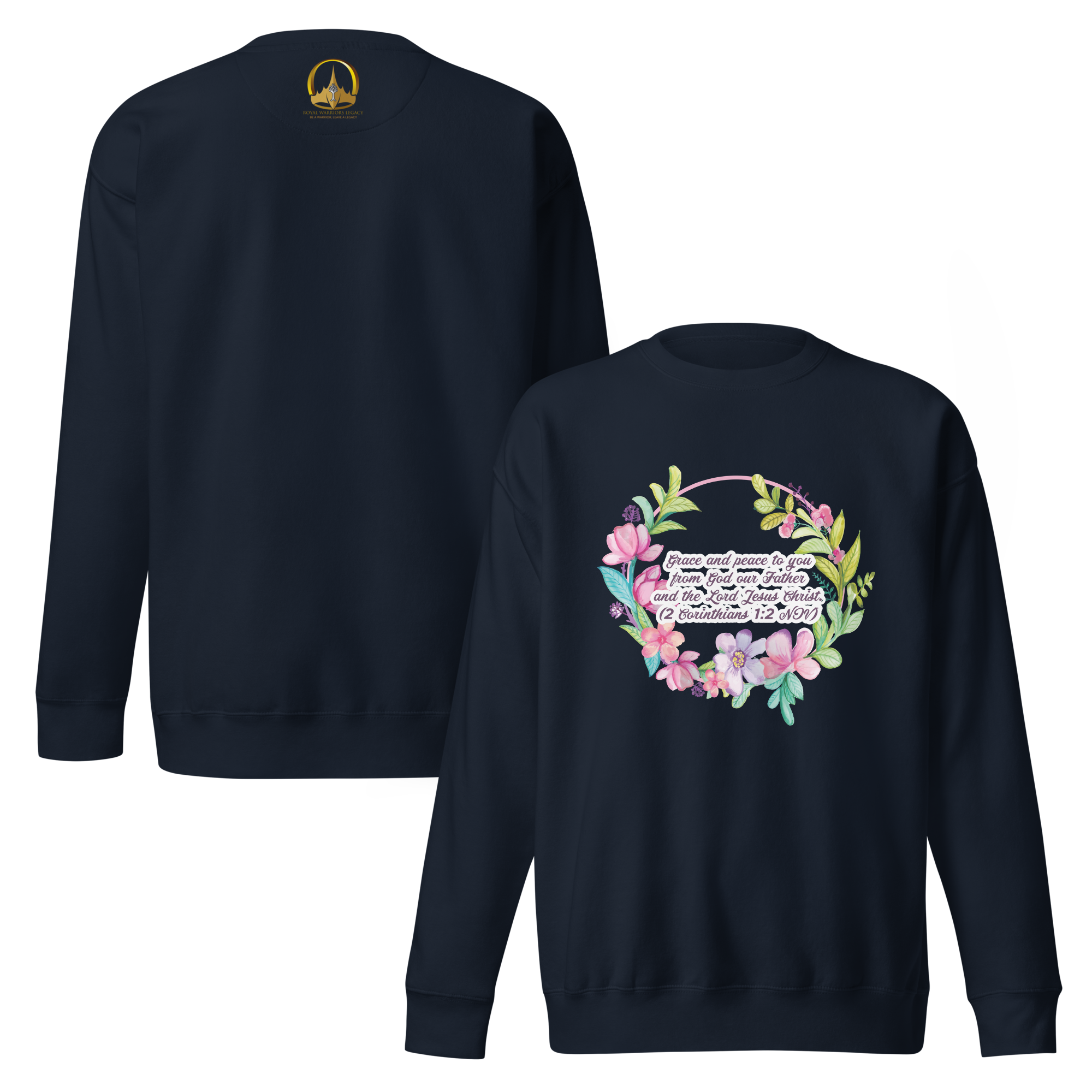 Grace & Peace Blooms: 2 Corinthians 1:2 Unisex Premium Sweatshirt