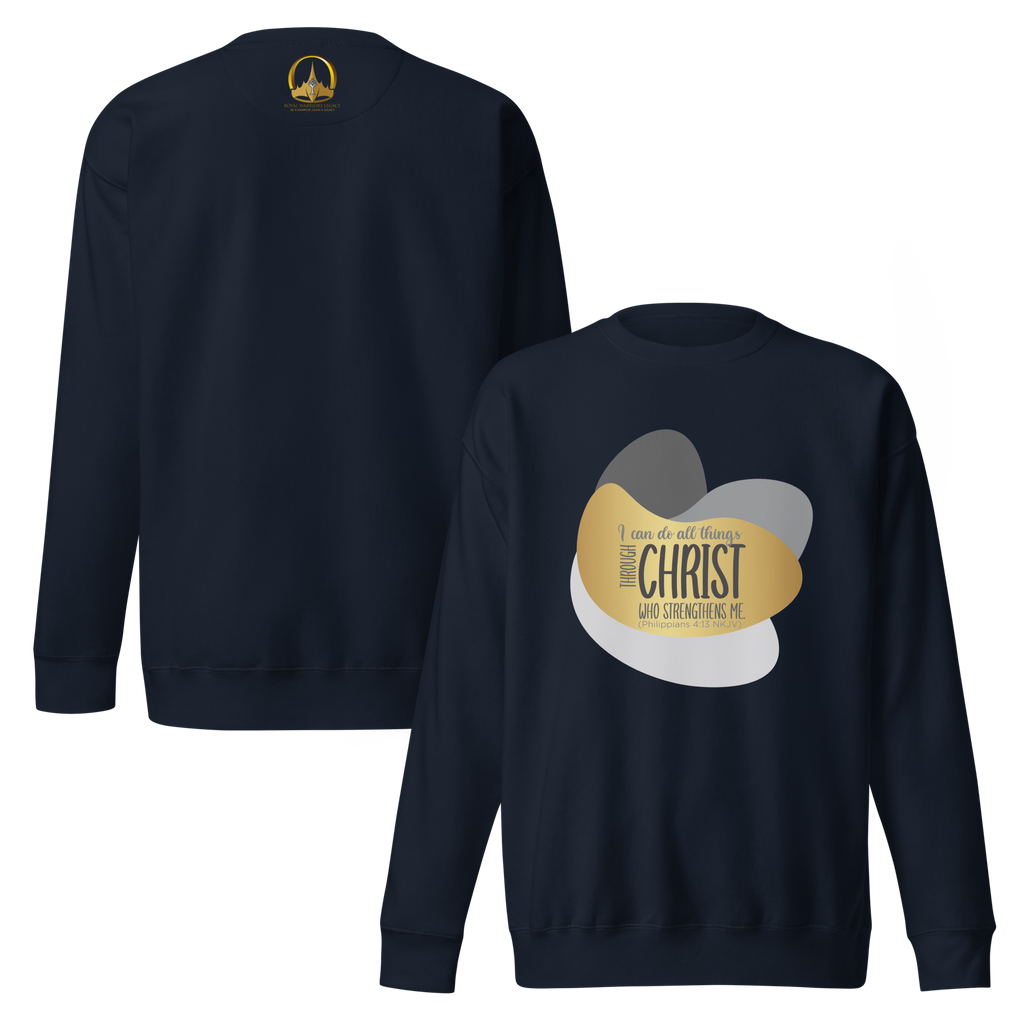 Empowered by Christ: Philippians 4:13 Unisex Premium Sweatshirt