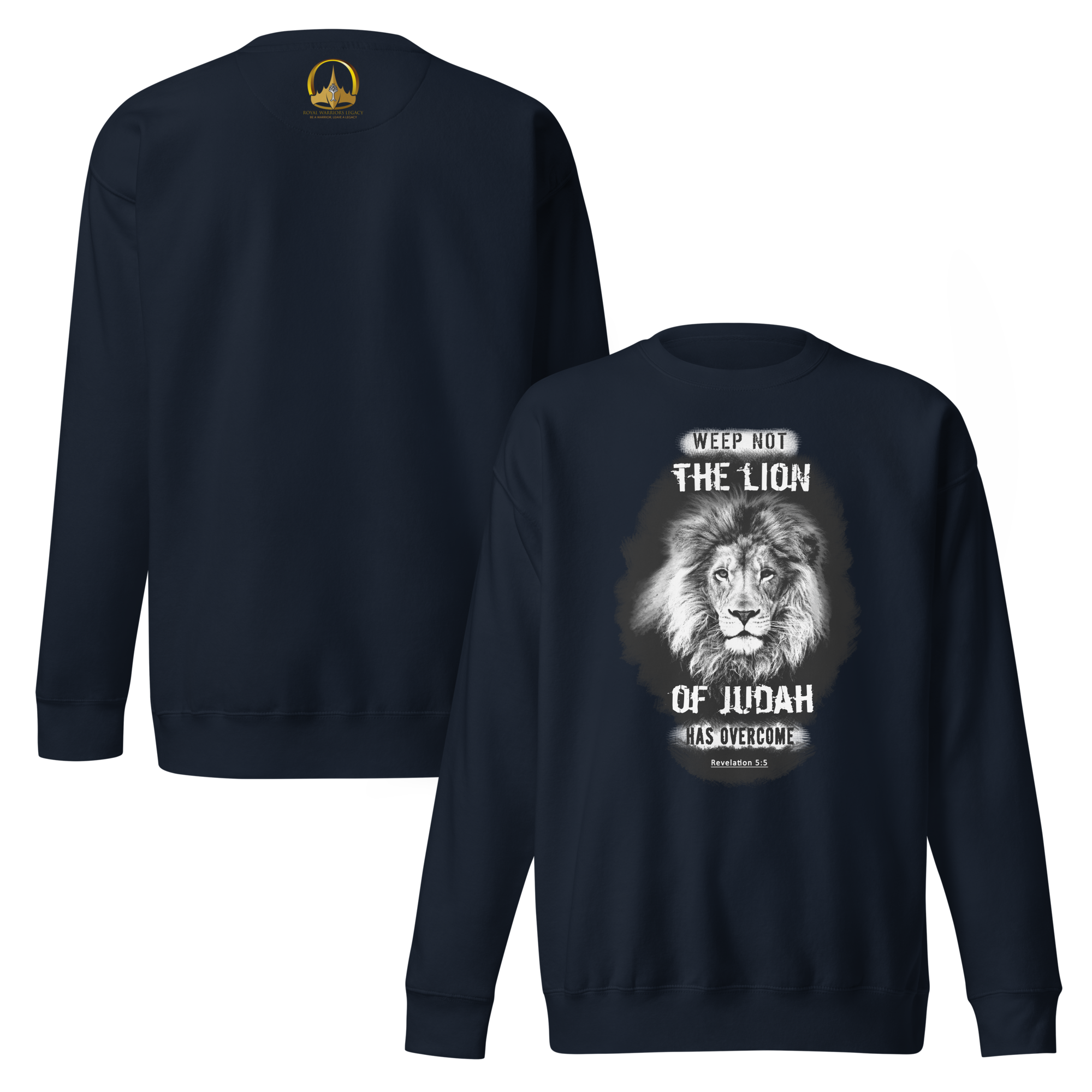 The Lion of Judah: Revelation 5:5 Unisex Premium Sweatshirt