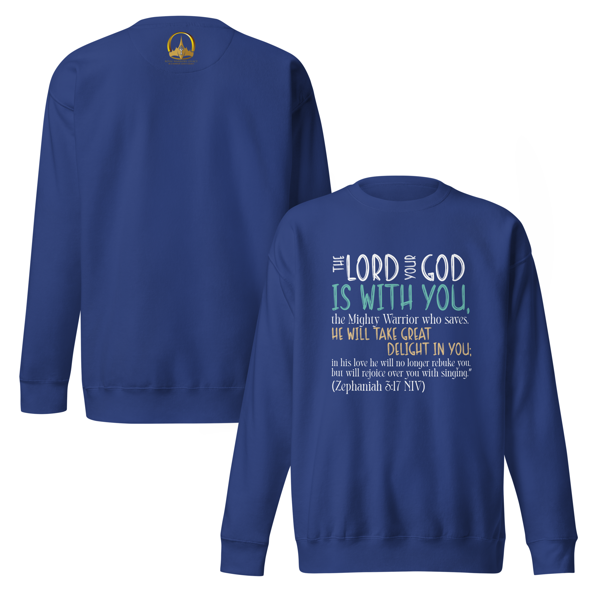Rejoice in His Love: Zephaniah 3:17 Unisex Premium Sweatshirt