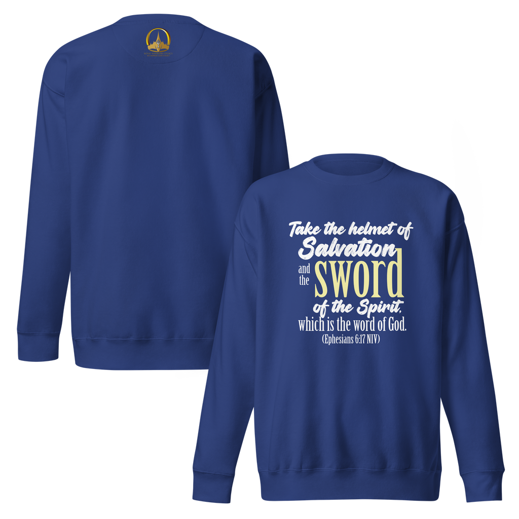 Sword & Salvation: Ephesians 6:17 Unisex Premium Sweatshirt