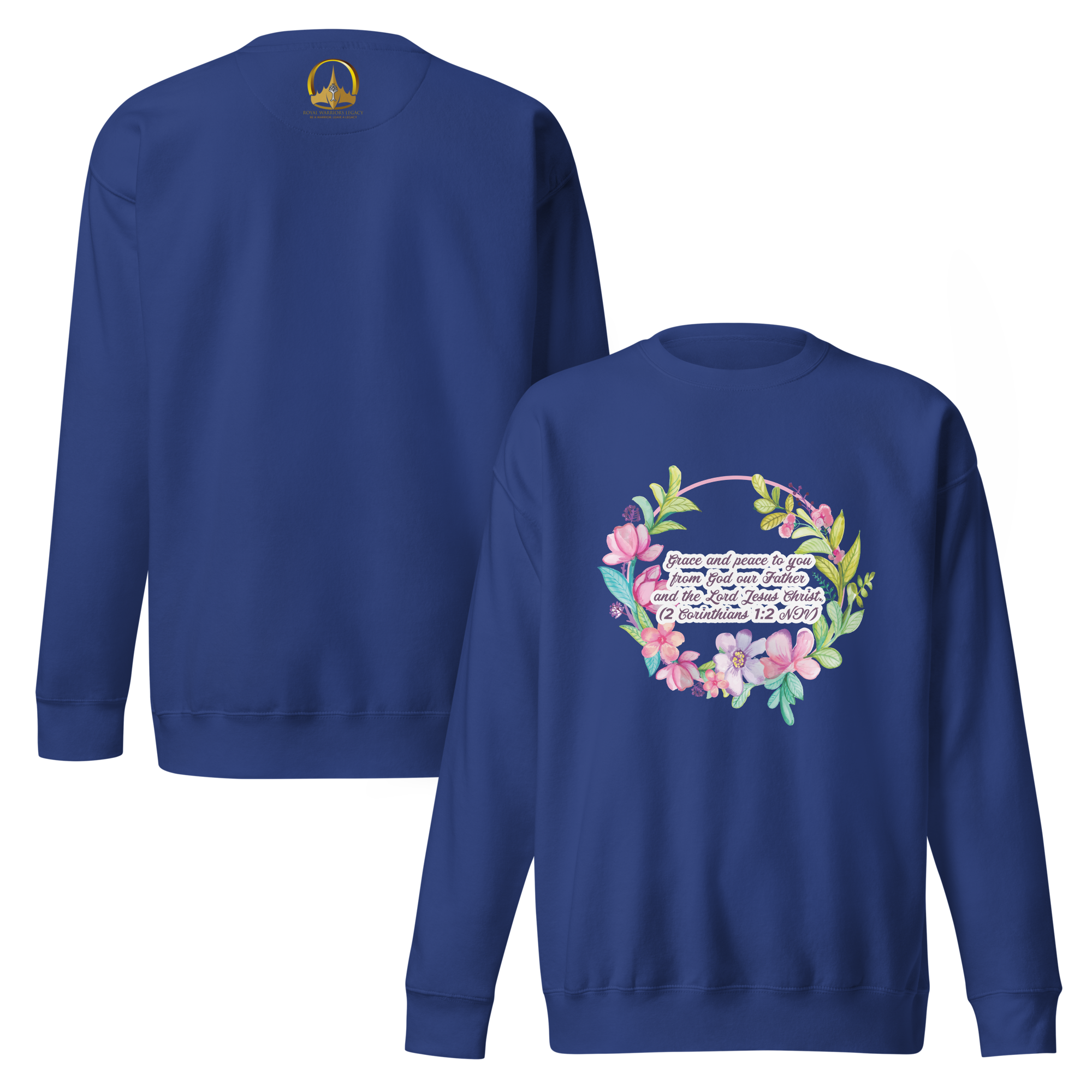 Grace & Peace Blooms: 2 Corinthians 1:2 Unisex Premium Sweatshirt