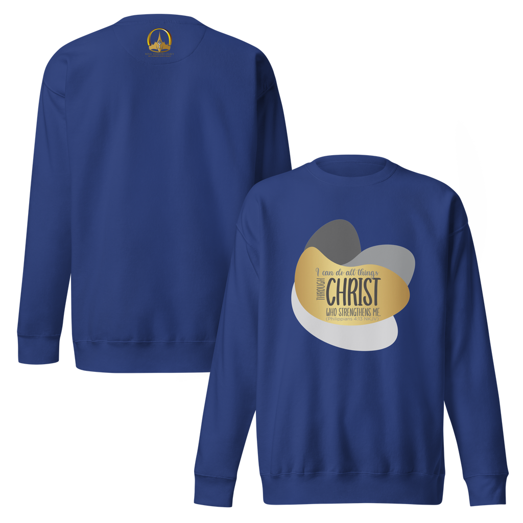 Empowered by Christ: Philippians 4:13 Unisex Premium Sweatshirt